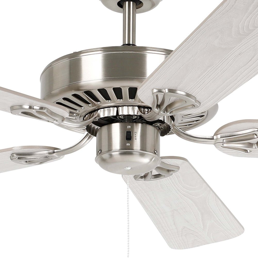 Waikiki 52" AC Fan Satin Nickel / Oak Blades - 20518108 Eglo, FANS, waikiki