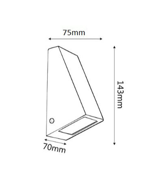 WEDGE Exterior Wall Light Copper IP44 - WEDGEGC-Exterior Wall Lights-CLA Lighting