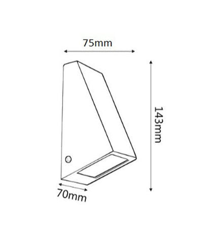 WEDGE Exterior Wall Light White IP44 - WEDGEGWH-Exterior Wall Lights-CLA Lighting