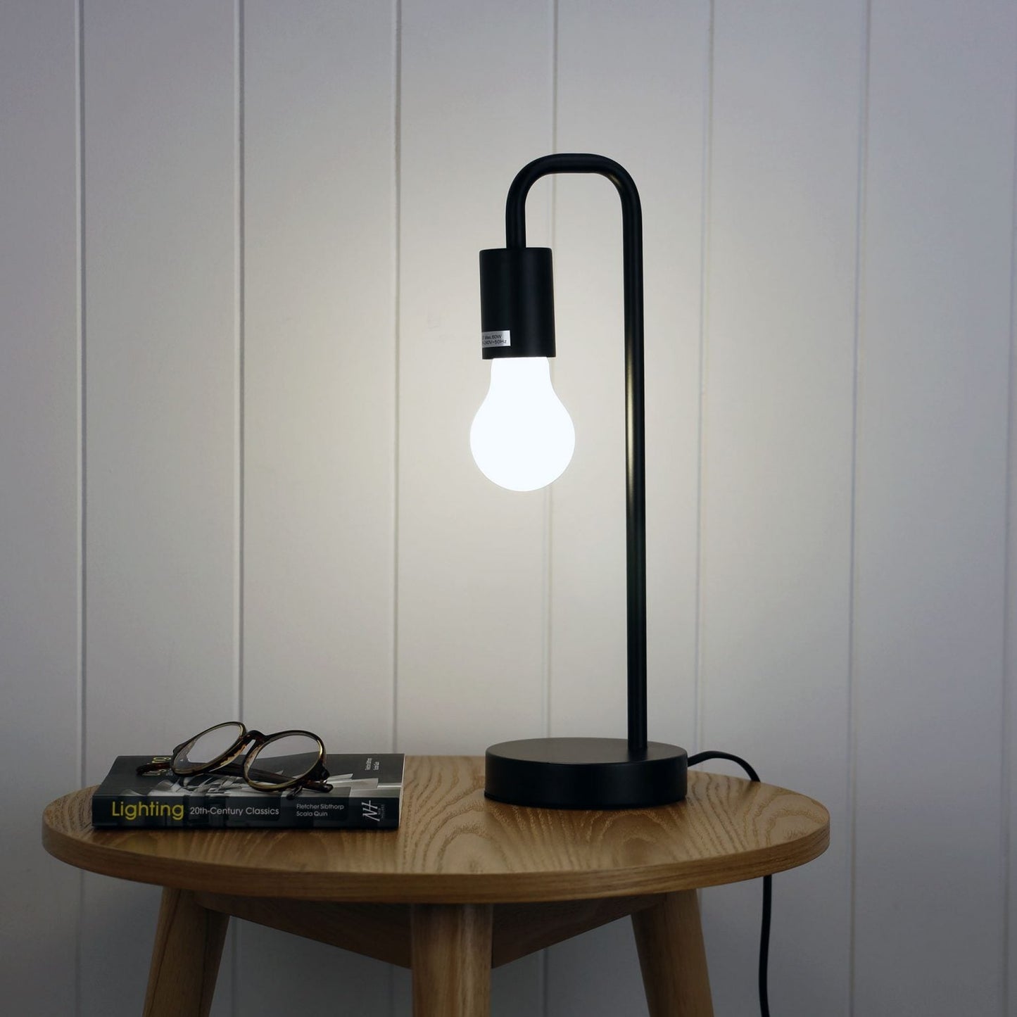 York Table Lamp Black-TABLE AND FLOOR LAMPS-Oriel